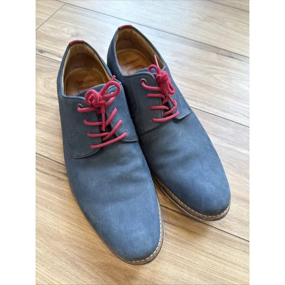 Men’s 1901 Oxford Dress Shoes Size 11.5 M Navy Casual Leather & Suede Lace-Up